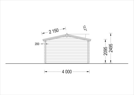 Havehuse KING (44 mm), 4×5 m, 20 m²