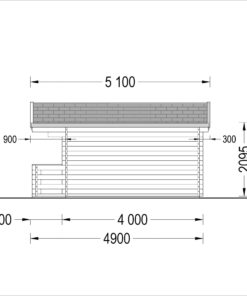 Havehuse KING (44 mm), 4×5 m, 20 m²