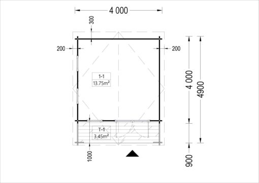 Havehuse KING (44 mm), 4×5 m, 20 m²