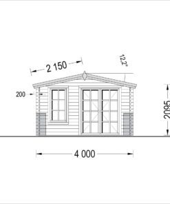 Havehuse KING (44 mm), 4×5 m, 20 m²