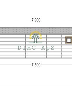 Havehuse MARION (44 mm), 7.5×4 m, 30 m²