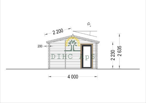 Havehuse MARION (44 mm), 7.5×4 m, 30 m²