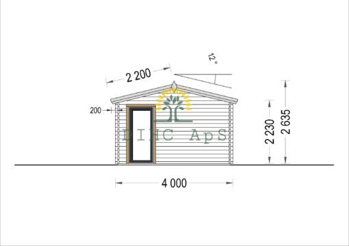 Havehuse MARION (44 mm), 7.5×4 m, 30 m²