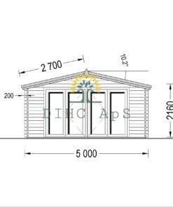 Havehuse MARTA (44 mm), 5×4 m, 20 m²