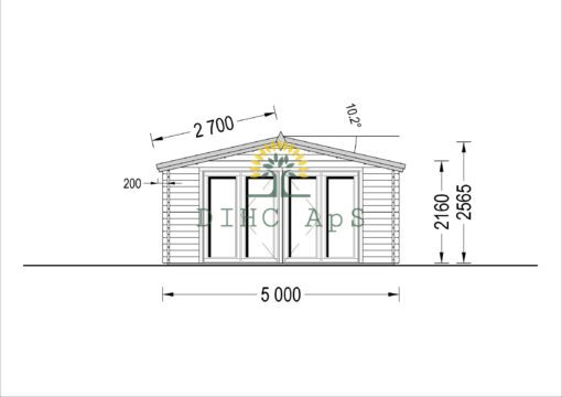 Havehuse MARTA (44 mm), 5×4 m, 20 m²