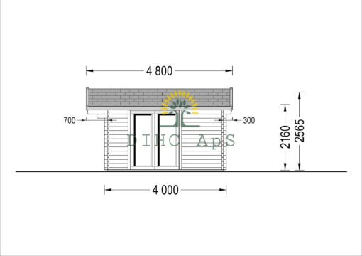 Havehuse MARTA (44 mm), 5×4 m, 20 m²