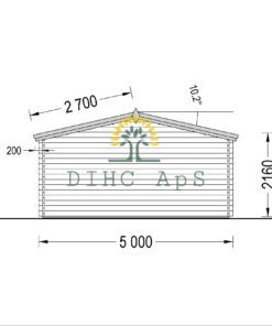 Havehuse MARTA (44 mm), 5×4 m, 20 m²