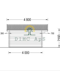 Havehuse MARTA (44 mm), 5×4 m, 20 m²