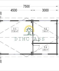 Havehuse MAX (44 mm), 4.2×7.5 m, 32 m²