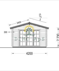 Havehuse MAX (44 mm), 4.2×7.5 m, 32 m²