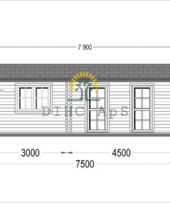 Havehuse MAX (44 mm), 4.2×7.5 m, 32 m²