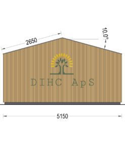 Havehuse PIA 15 m² (34 mm + 19 mm træbeklædning)