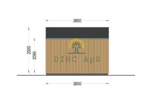 Havehuse PIA 15 m² (34 mm + 19 mm træbeklædning)