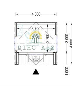 Haveskur TINA 12 m² (34 mm + træbeklædning)