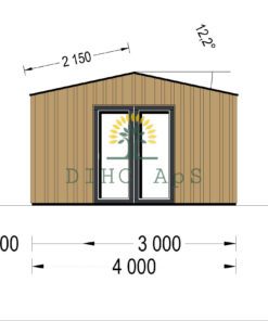 Haveskur TINA 12 m² (34 mm + træbeklædning)