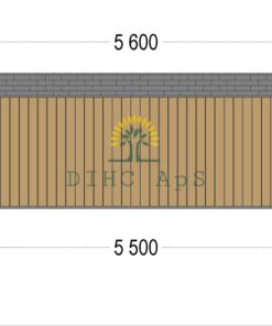 Havehuse TINA 22 m², 5.5×5 m, (34 mm + træbeklædning)