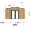 Havehuse TINA 20 m², 7×4 m (34 mm + træbeklædning)