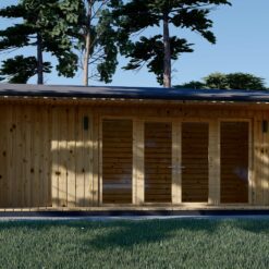 Havehuse TINA 20 m², 7×4 m (34 mm + træbeklædning)