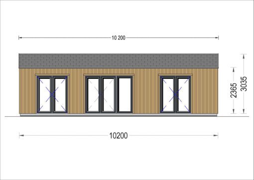 Sommerhus SELENE 63 m² (44 mm + træbeklædning)