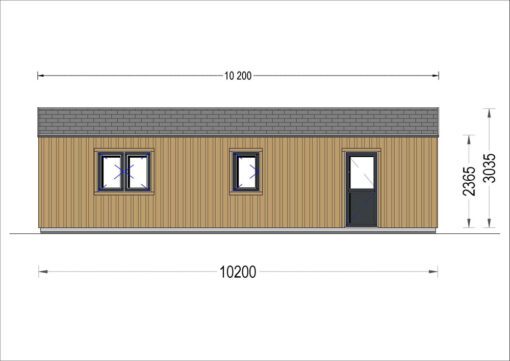 Sommerhus SELENE 63 m² (44 mm + træbeklædning)