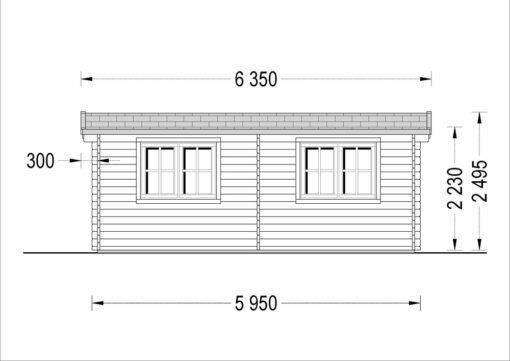 Havehuse STRONGHOLD (44 mm), 3×6 m