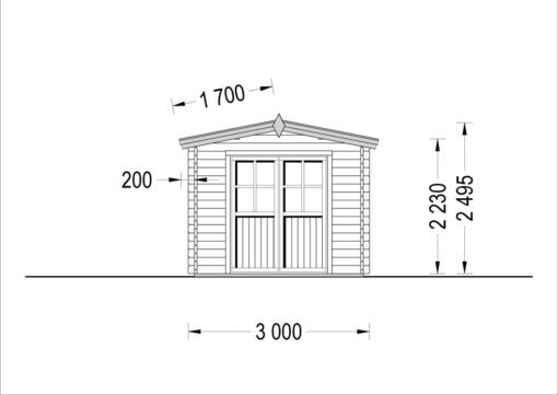 Havehuse STRONGHOLD (44 mm), 3×6 m