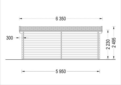 Havehuse STRONGHOLD (44 mm), 3×6 m