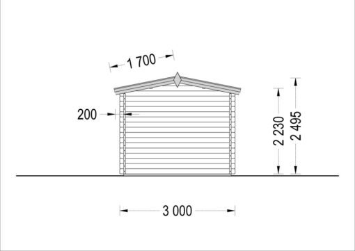 Havehuse STRONGHOLD (44 mm), 3×6 m