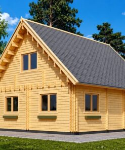 Træhus i 2 etager 80 m² – DORIS med 44+44 mm vægge