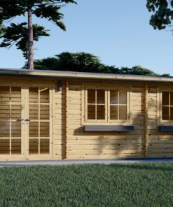 Havehus Nora 24 m² (7 m x 3.5 m), 44 mm