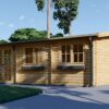 Havehus Nora 24 m² (7 m x 3.5 m), 44 mm