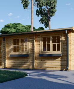 Havehus Nora 24 m² (7 m x 3.5 m), 44 mm