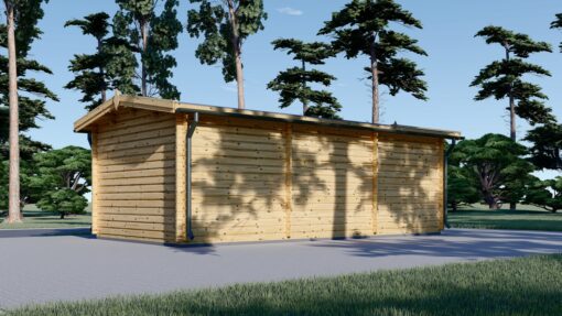 Havehus Nora 24 m² (7 m x 3.5 m), 44 mm