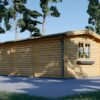 Havehus Nora 24 m² (7 m x 3.5 m), 44 mm