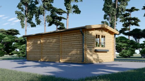 Havehus Nora 24 m² (7 m x 3.5 m), 44 mm