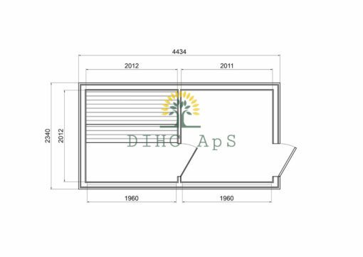 Luksus sauna 2.3 m x 4.4 m