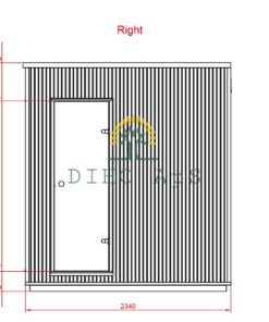 Luksus sauna 2.3 m x 4.4 m