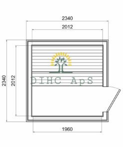 Luksus sauna 2.3 m x 2.3