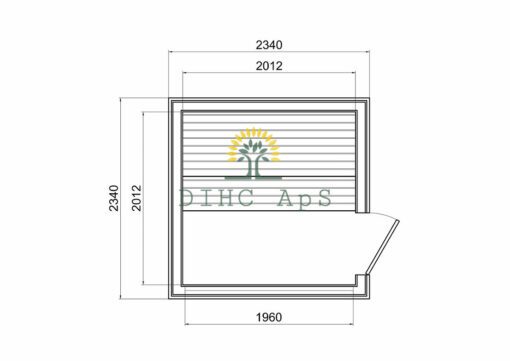 Luksus sauna 2.3 m x 2.3