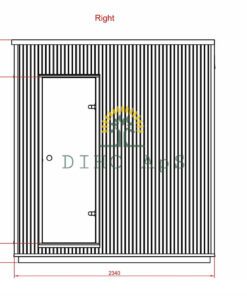 Luksus sauna 2.3 m x 2.3