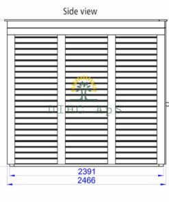 Øko sauna 2.4 m x 2.4 m