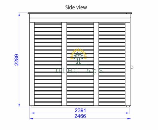 Øko sauna 2.4 m x 2.4 m