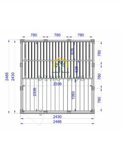 Øko sauna 2.4 m x 2.4 m