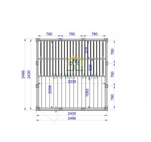 Øko sauna 2.4 m x 2.4 m