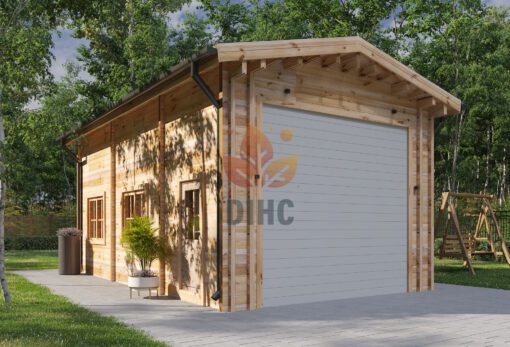 Garage til Campingvogn (44 mm), 4×8 m, 32 m²