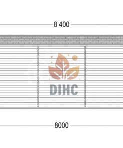 Garage til Campingvogn (44 mm), 4×8 m, 32 m²