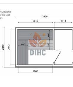 Luksus sauna 2.3m x 3.4m