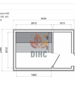 Luksus sauna 2.3m x 3.4m