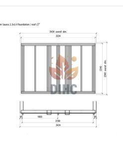 Luksus sauna 2.3m x 3.4m