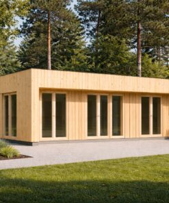 Lille Træhus KAYA 1 (44 mm + Træbeklædning), 48 m²